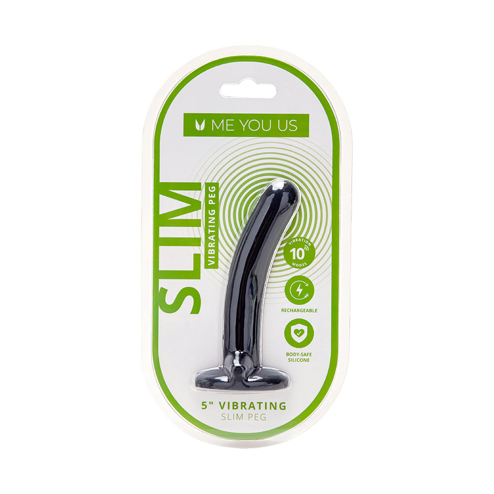 Me You Us 5 in. Vibrating Rechargeable Slim Beginners Peg-0