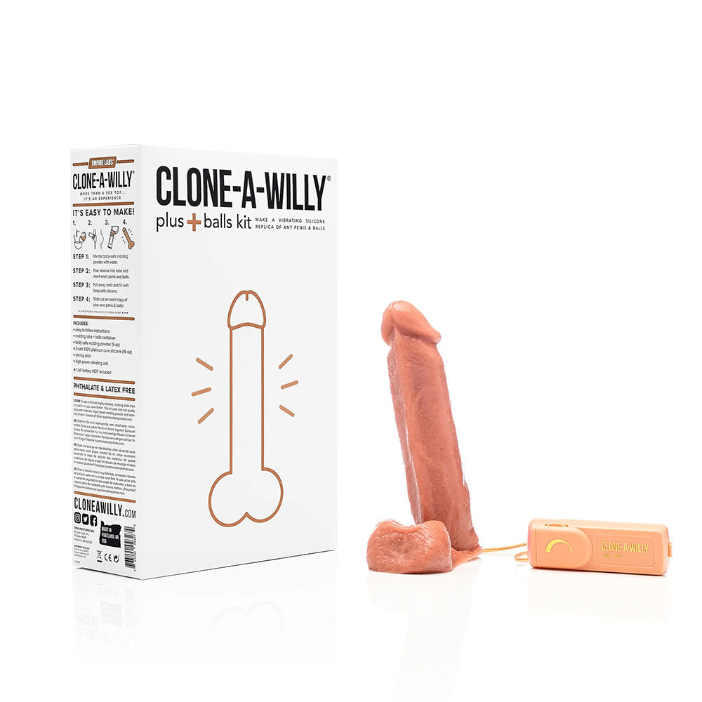 Clone-A-Willy Plus with Balls Medium Skin Tone-0