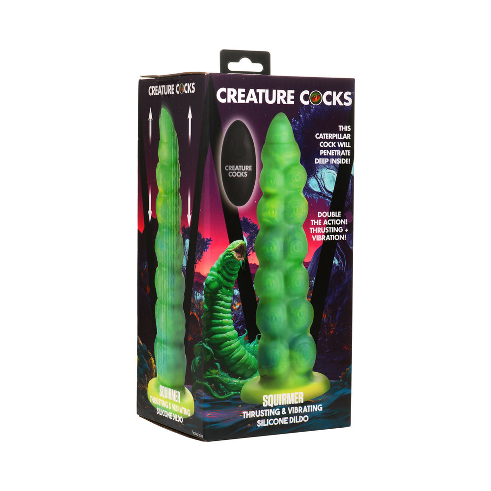 Creature Cocks Squirmer Thrusting & Vibrating Silicone Dildo-0