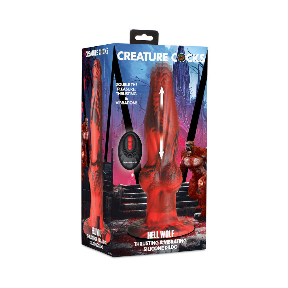 Creature Cocks Hell Wolf Thrusting & Vibrating Silicone Dildo-0