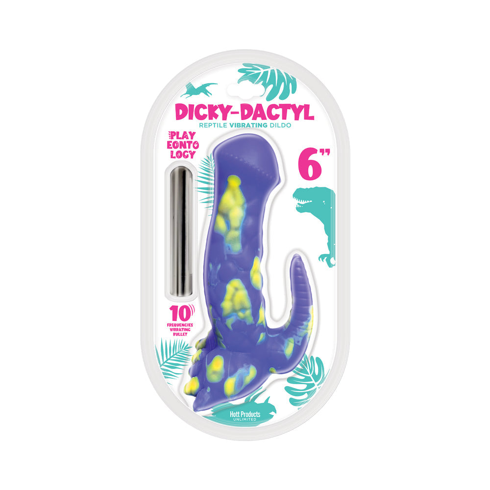Playeontology Series Dickydactyl Vibrating Silicone Dildo Multi-Speed 6 in.-0