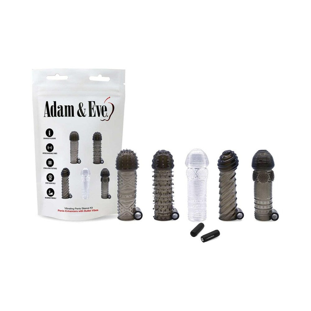 Adam & Eve Vibrating Penis Sleeve Kit (Bag)-0