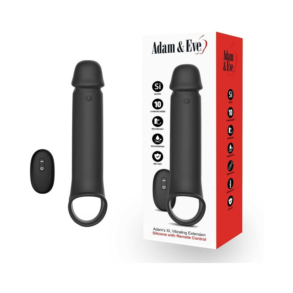 Adam & Eve Adam's XL Vibrating Extension Silicone with Remote Control-0