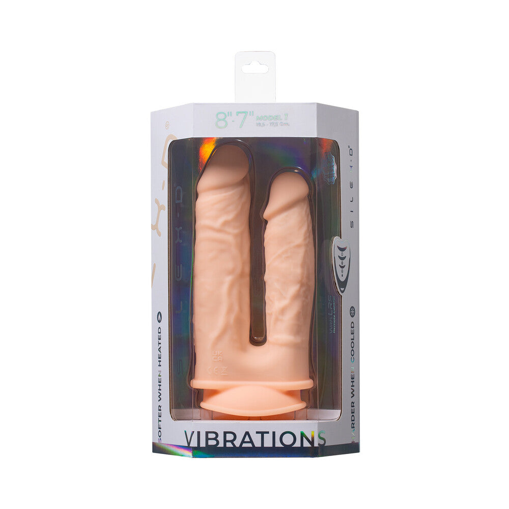 SILEX-D The Original Double Penetration 7 in. & 8 in. Vibrating Dildo with Remote Vanilla-0