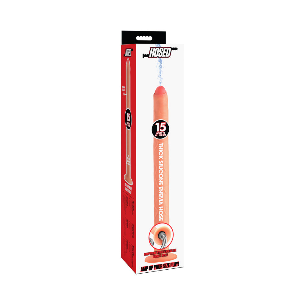 Hosed 15 in. Thick Silicone Enema Hose-0