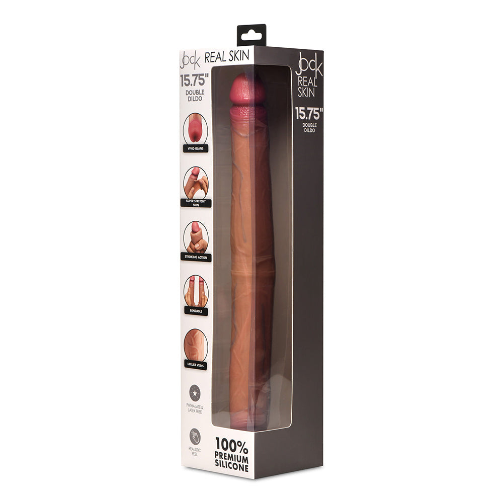 JOCK Real Skin 15.75 in. Double Dildo Medium-0
