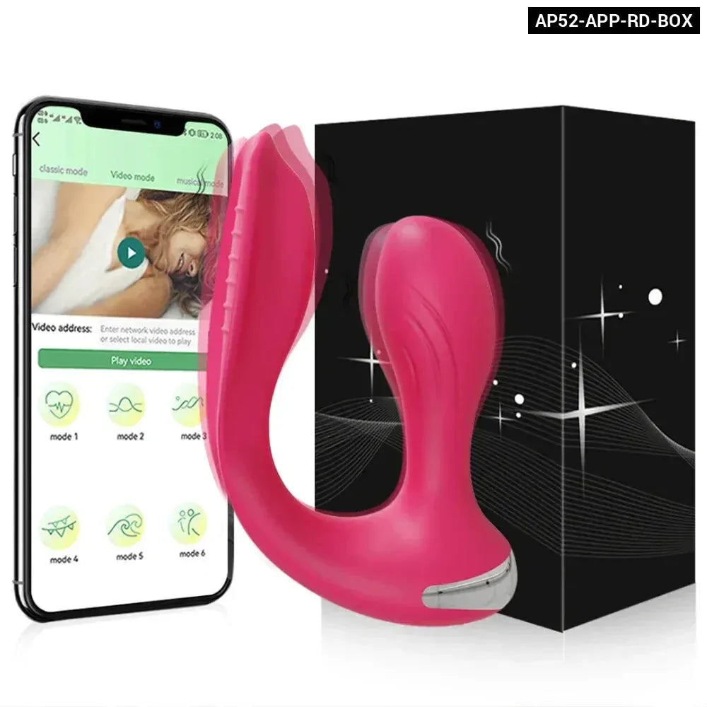 App Control Dual Ended Vibrator for Women Clit Anal Stimulation Couples-8