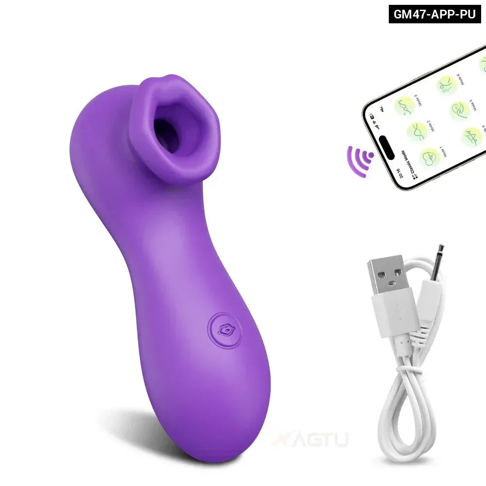 App Controlled Clit Sucker Vibrator for Women Nipple Stimulator Masturbator for Couples-8