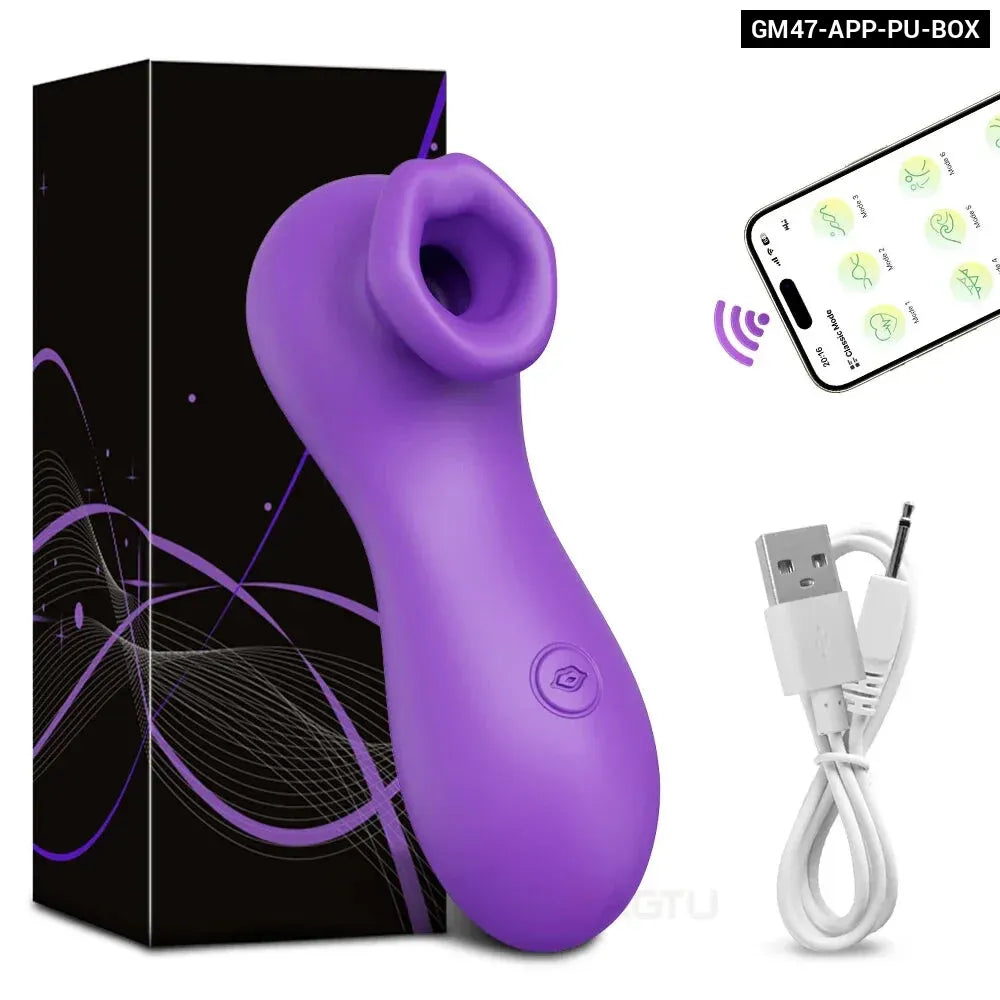 App Controlled Clit Sucker Vibrator for Women Nipple Stimulator Masturbator for Couples-5
