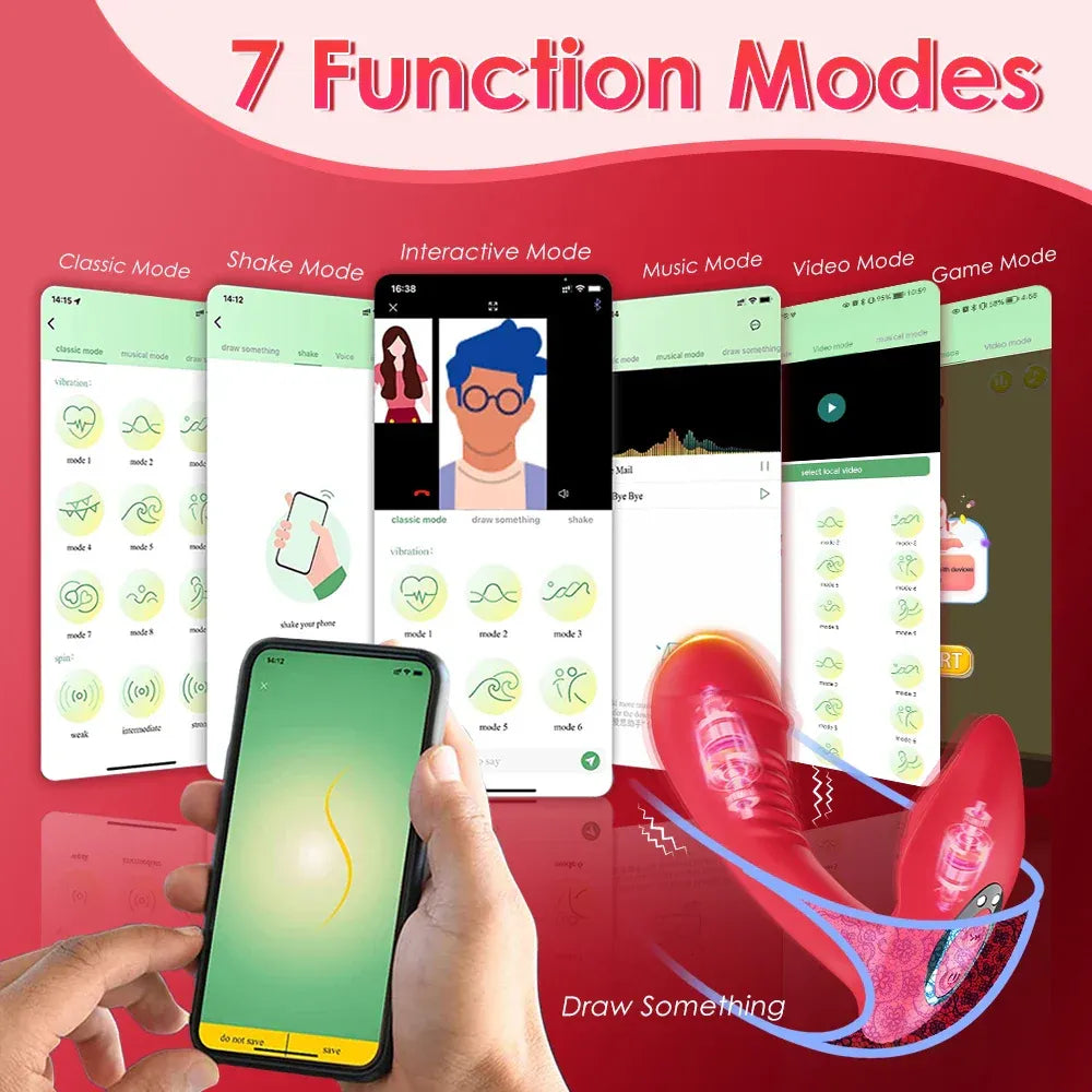 App Controlled G Spot Dildo Panties For Women-1