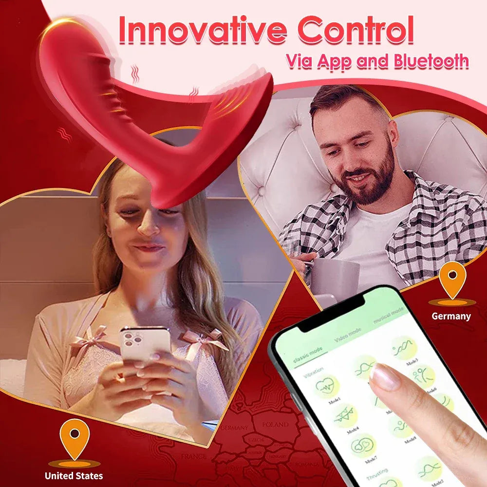 App Controlled G Spot Dildo Panties For Women-2
