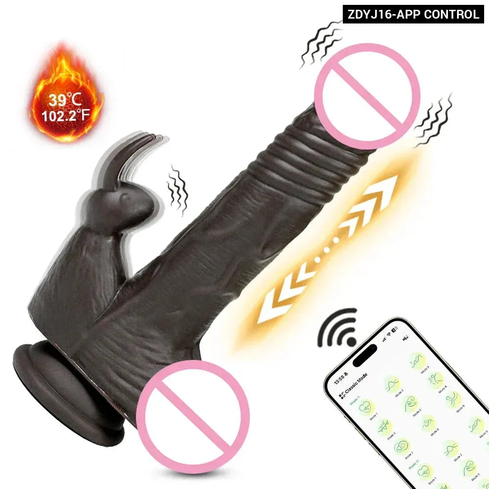 App Controlled Heating Dildo Vibrator for Women Realistic G Spot Pleasure-10
