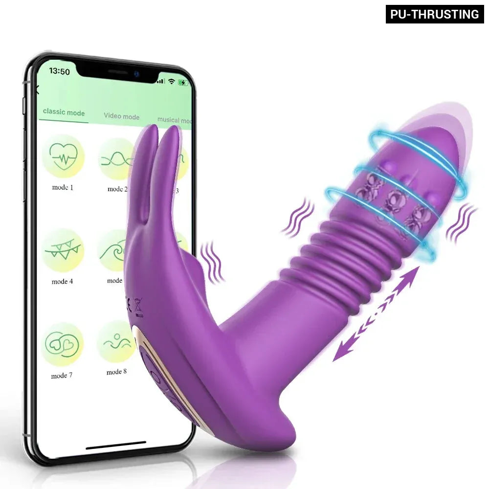 App Controlled Thrusting Vagina Panties Vibrator Wearable Clit Stimulator for Women-7