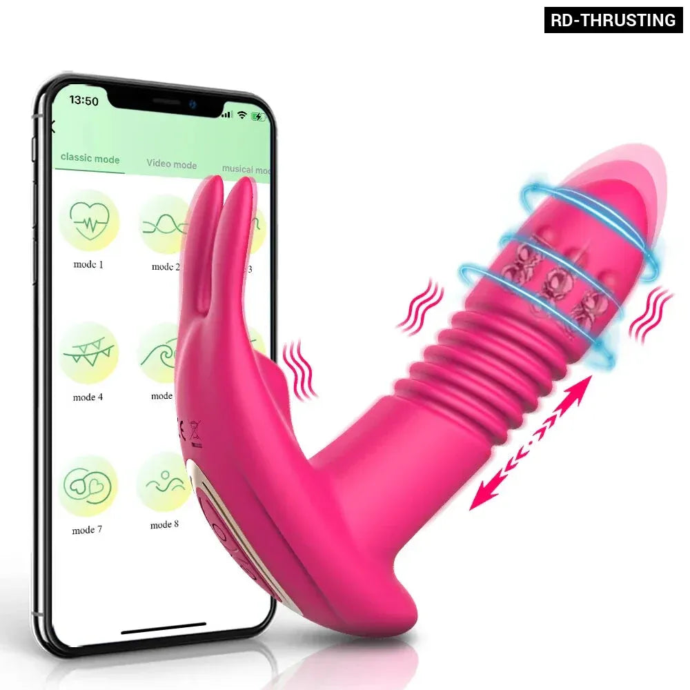 App Controlled Thrusting Vagina Panties Vibrator Wearable Clit Stimulator for Women-5