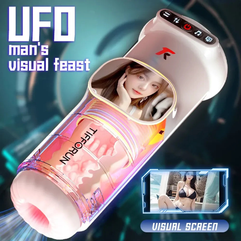 Auto Male Masturbator Cup Telescopic Thrusting Vibrating Heating Real Vagina for Men-4