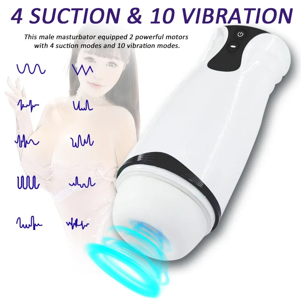 Automatic Male Masturbator Cup Realistic Oral for Men-2