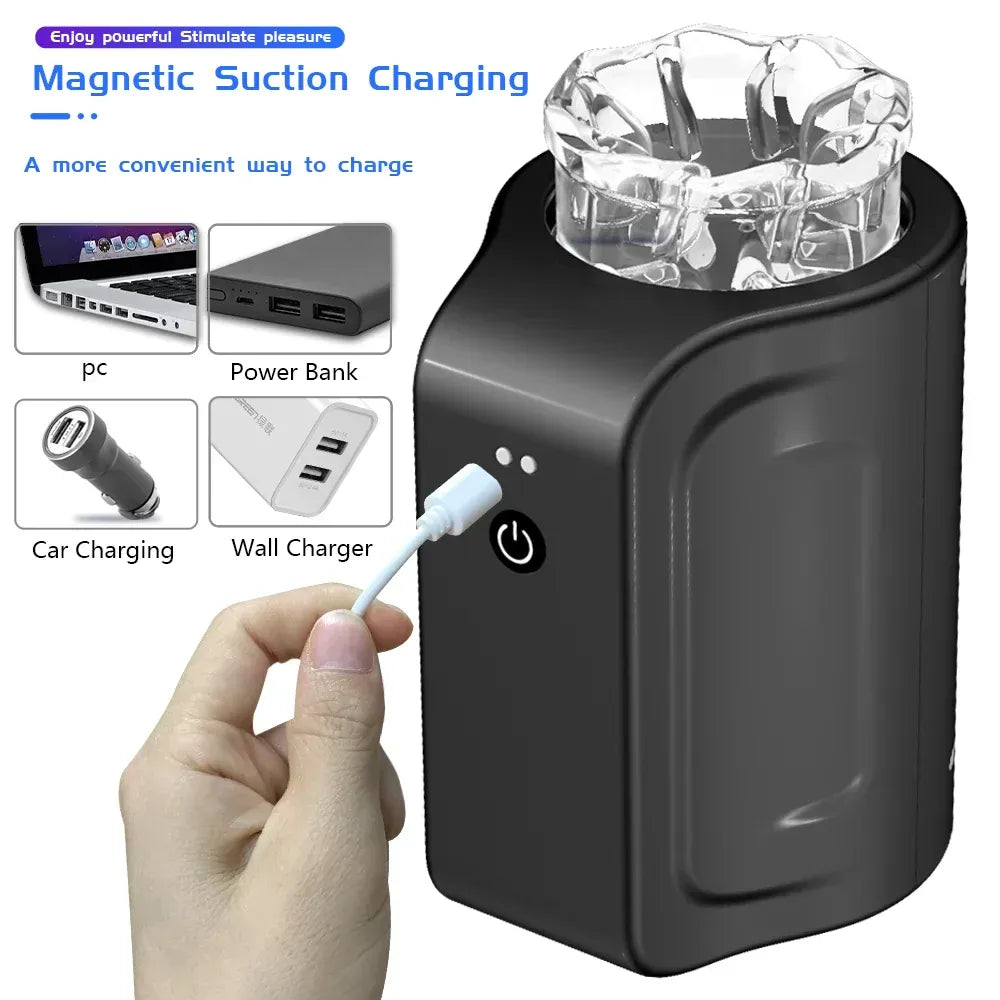 Automatic Rotation Vibration Masturbator for Men Male Sex Machine Cup-4