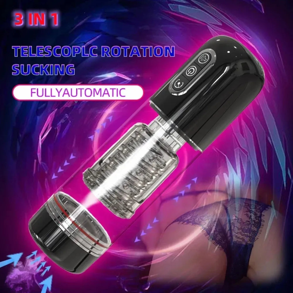 Automatic Sucking Masturbator Cup for Men Realistic Vaginal Suction Pocket Blowjob Toy-1