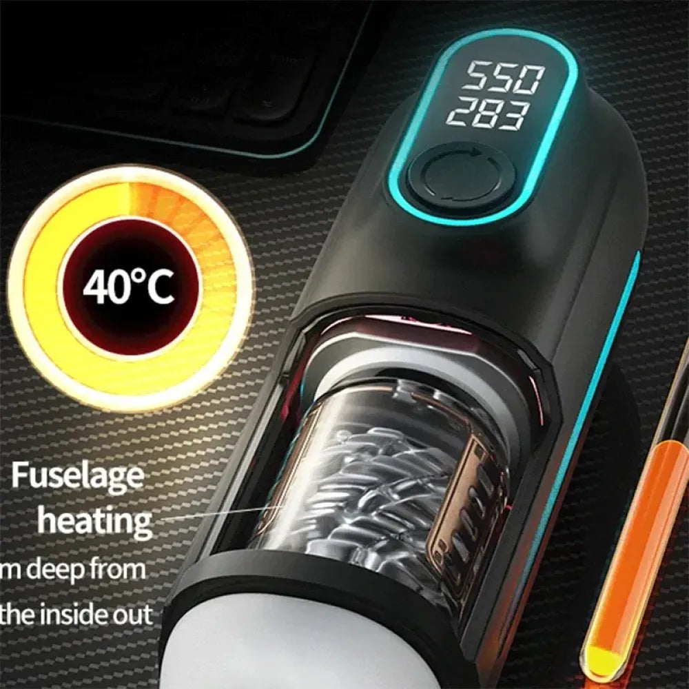 Automatic Telescopic Blowjob Machine for Men Realistic Pocket Pussy Heating 18-4