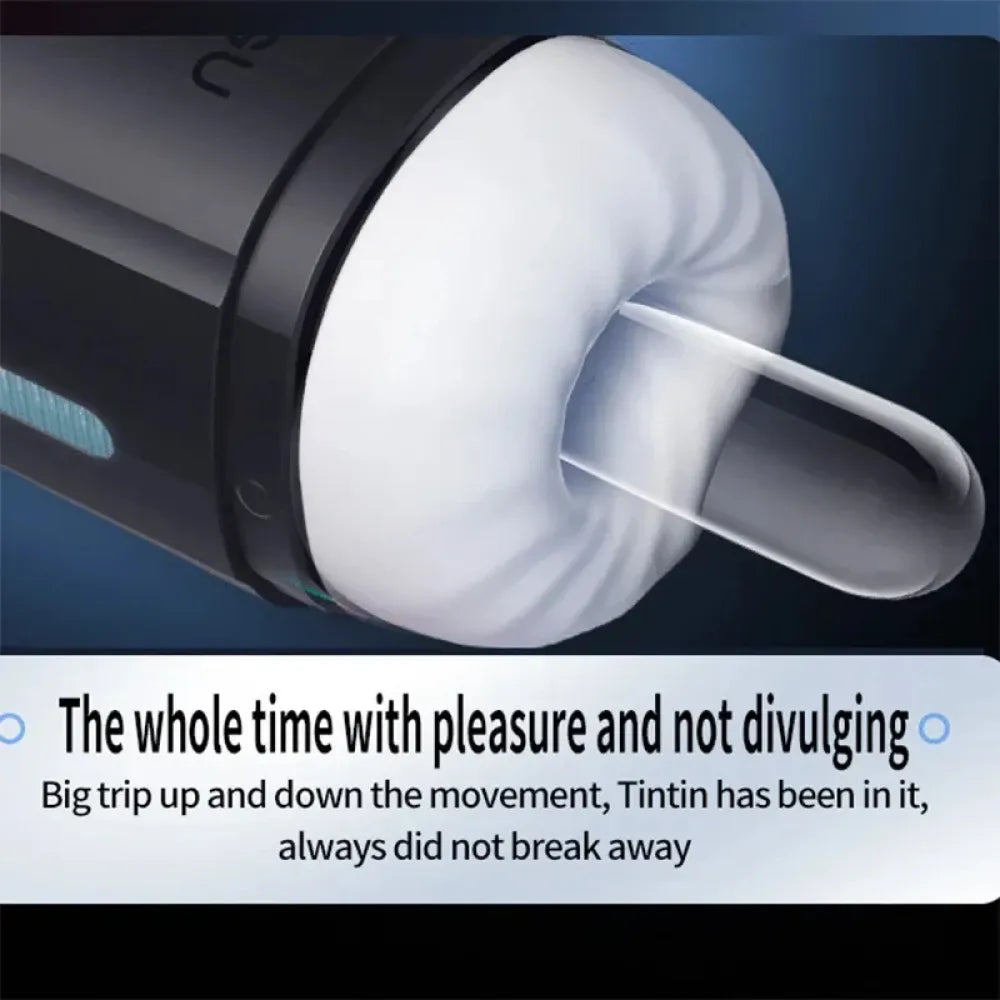 Automatic Telescopic Blowjob Machine for Men Realistic Pocket Pussy Heating 18-3