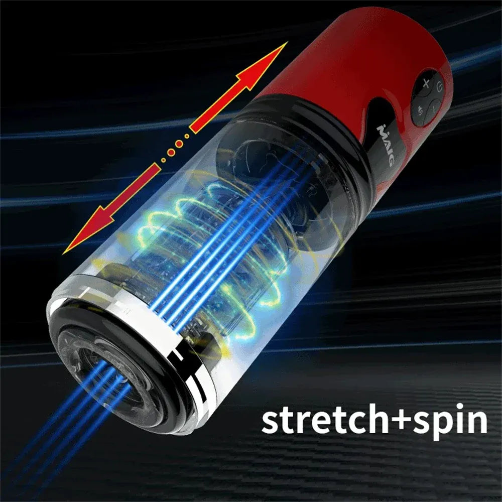Automatic Telescopic Rotating Masturbator Cup for Men Realistic Vagina Voice Adult Product for 18-1
