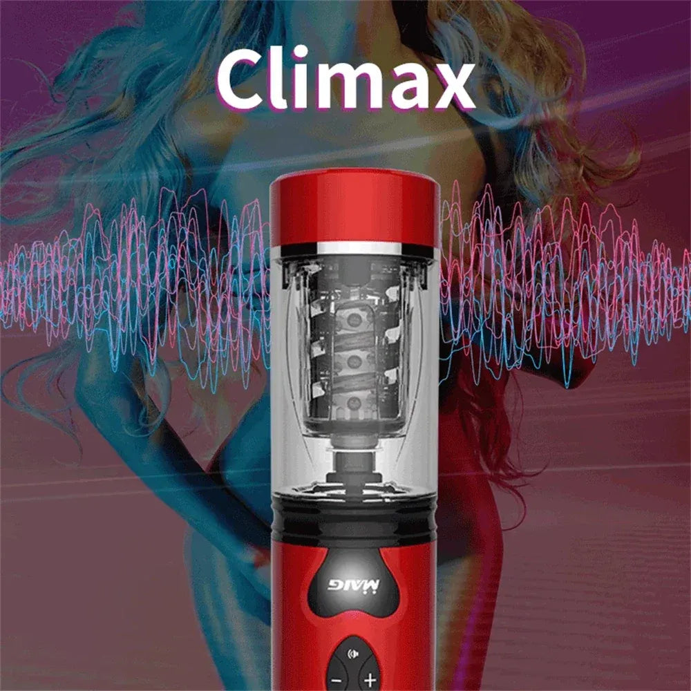 Automatic Telescopic Rotating Masturbator Cup for Men Realistic Vagina Voice Adult Product for 18-4