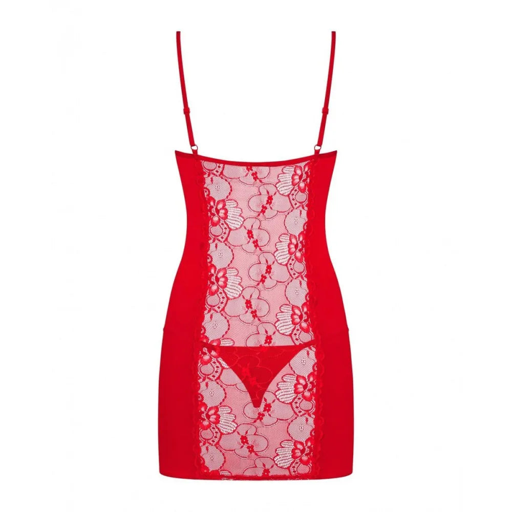 Babydoll By Obsessive Heartina Red S/M-1