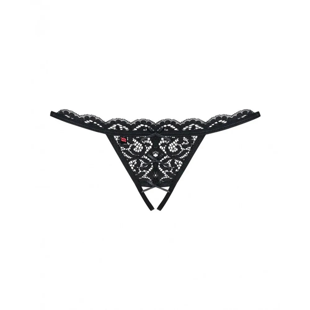 Black Lace Thong By Obsessive 831-Thc-1 L/Xl-0