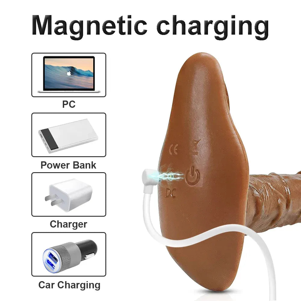 Bluetooth Thrusting Dildo with Heat for Women-2