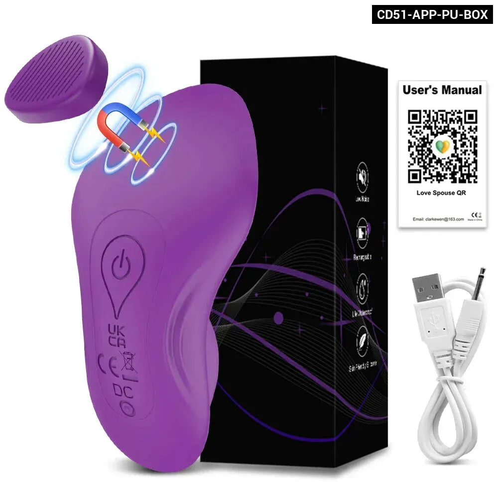 Bluetooth Wearable Vibrator for Women App Controlled Clitoral Stimulator Magnetic Couples-6
