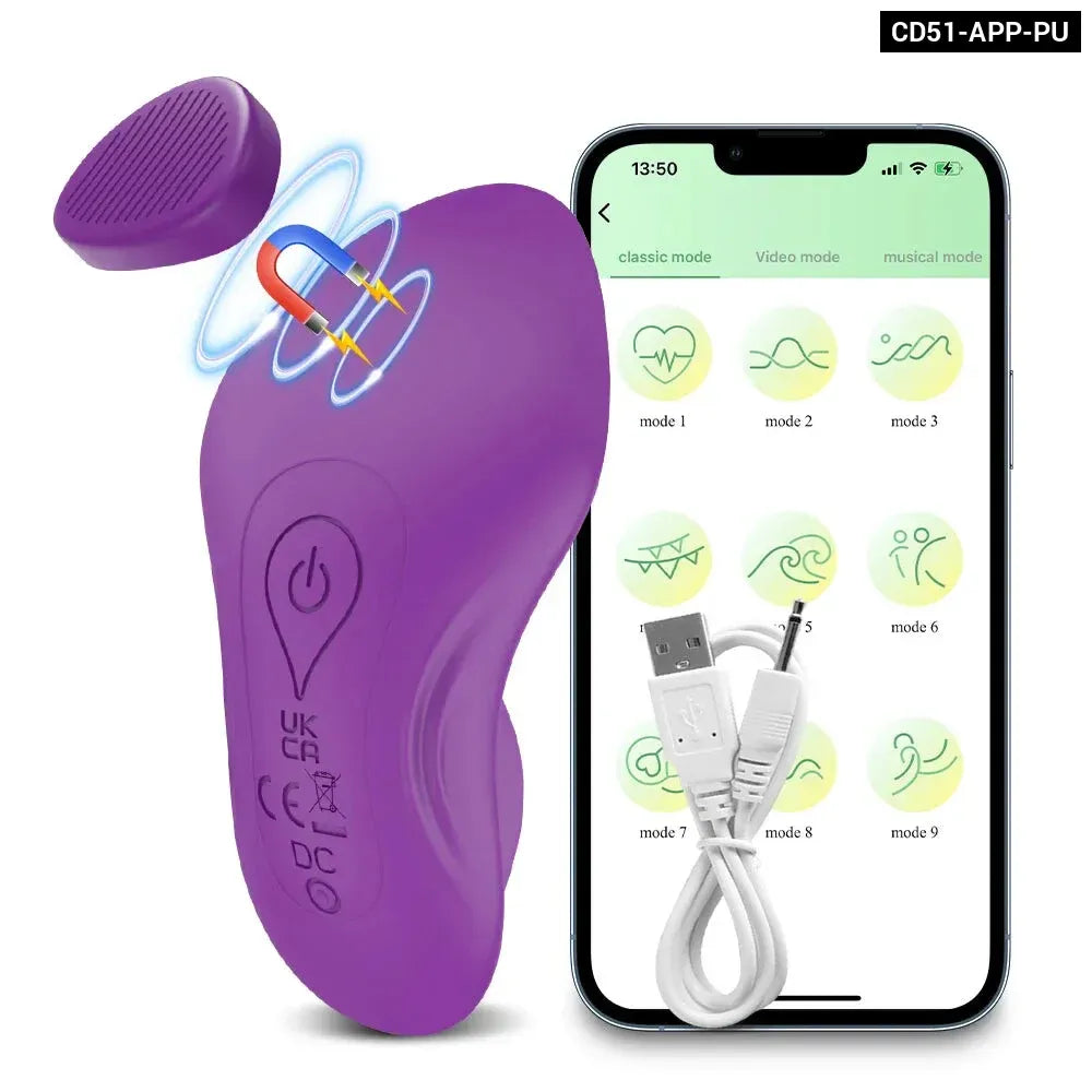 Bluetooth Wearable Vibrator for Women App Controlled Clitoral Stimulator Magnetic Couples-10