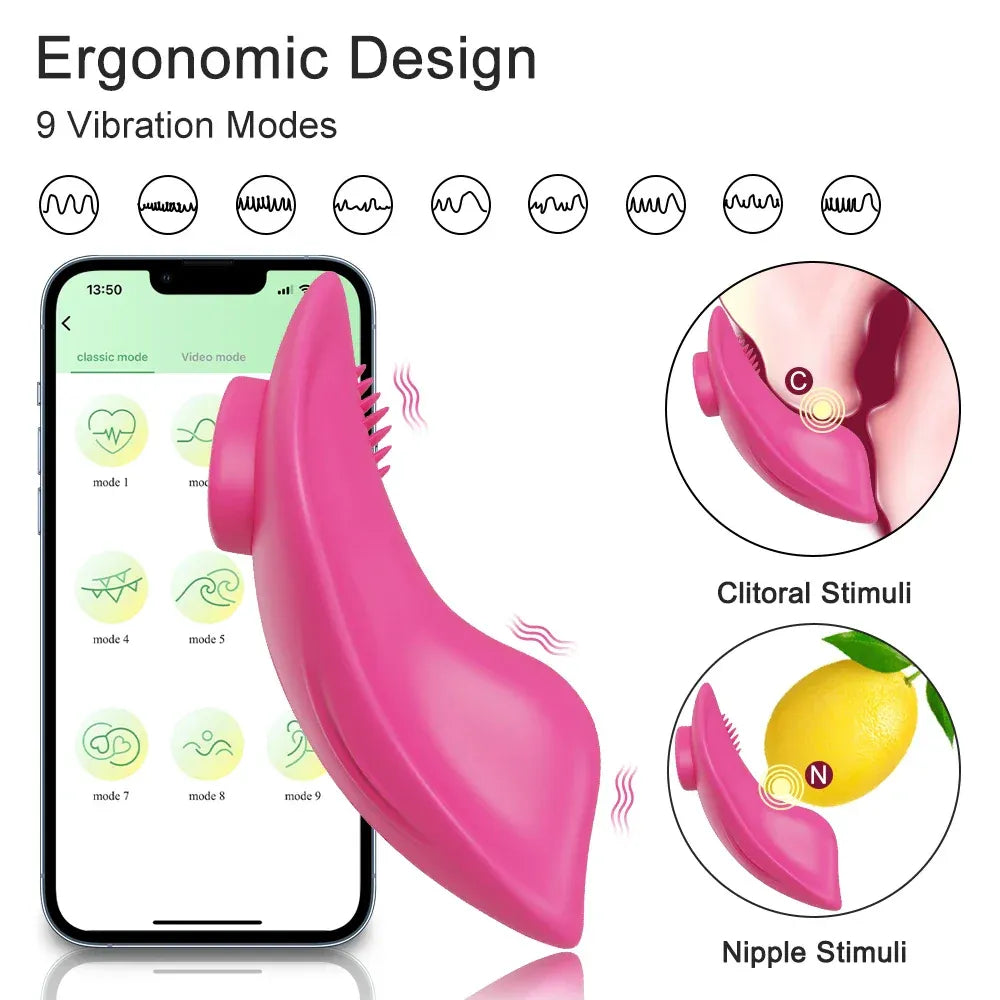Bluetooth Wearable Vibrator for Women App Controlled Clitoral Stimulator Magnetic Couples-3