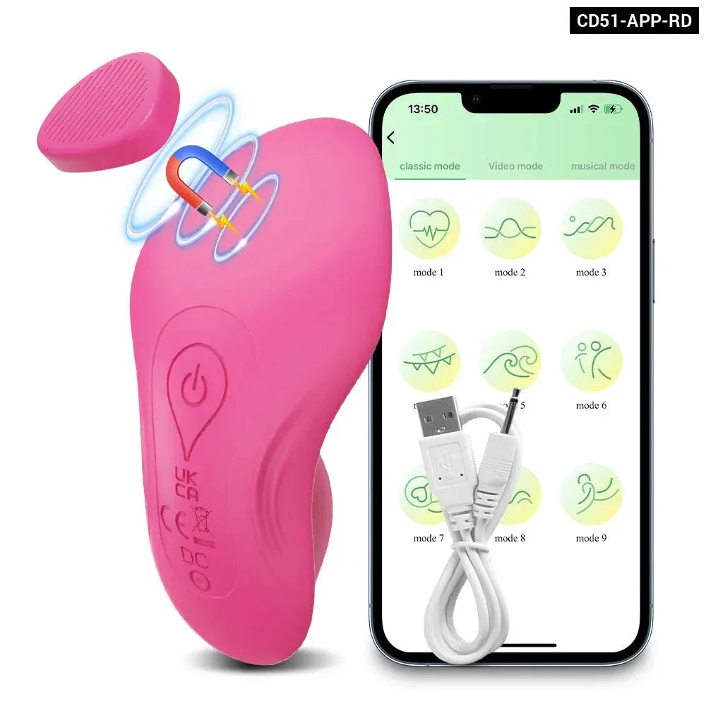 Bluetooth Wearable Vibrator for Women App Controlled Clitoral Stimulator Magnetic Couples-9