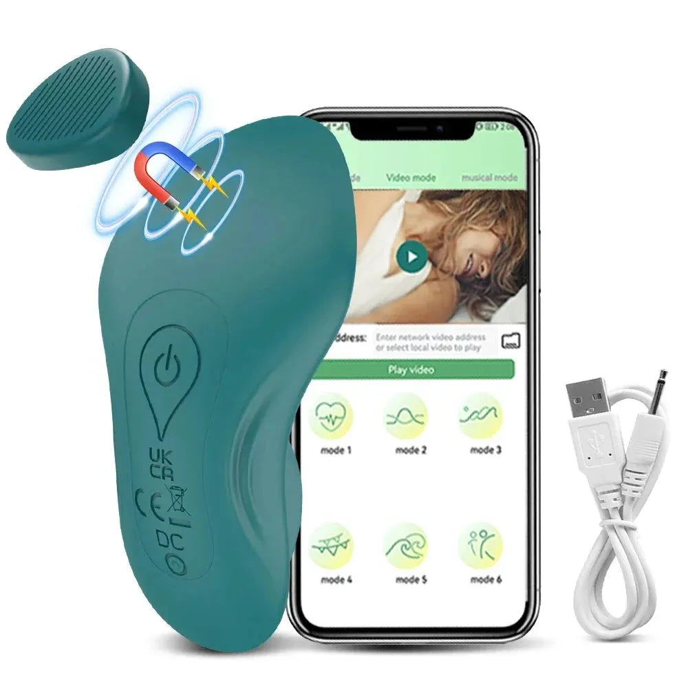 Bluetooth Wearable Vibrator for Women - Magnetic Egg Stimulator-0