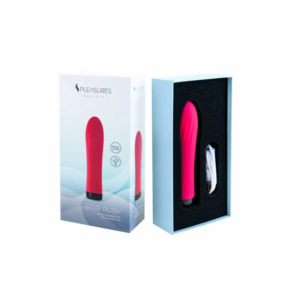 Bullet Vibrator By S Pleasures Pink Cherry (13,7 X 3,5 Cm)-0