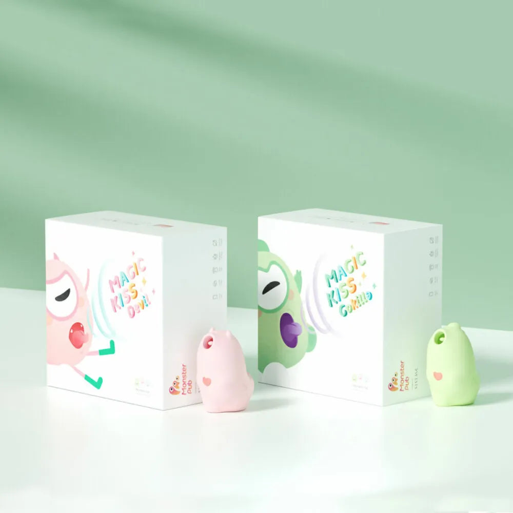 Clitoris Suction Stimulator By Monsterpub Magic Kiss Gokilla Green-3