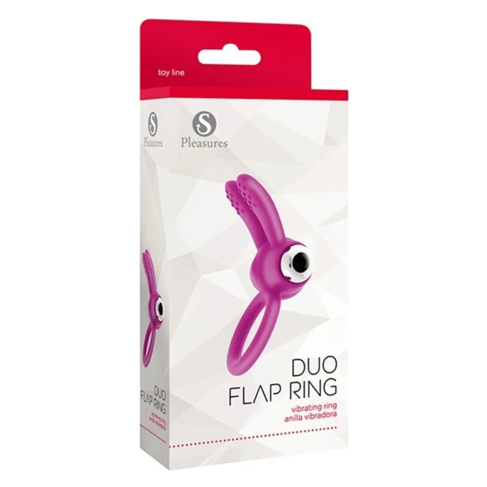 Cock Ring By S Pleasures Duo Flap Pink-1