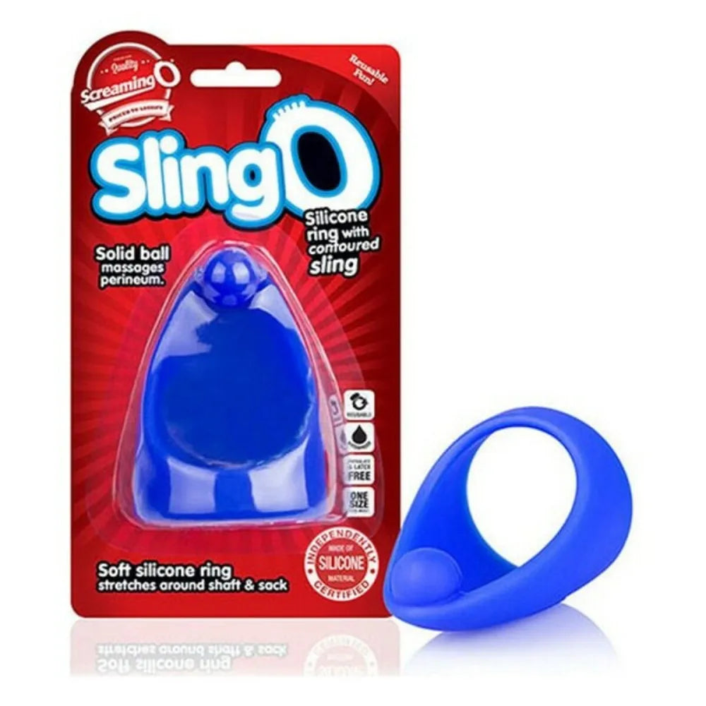 Cock Ring By The Screaming O Slingo Blue-1
