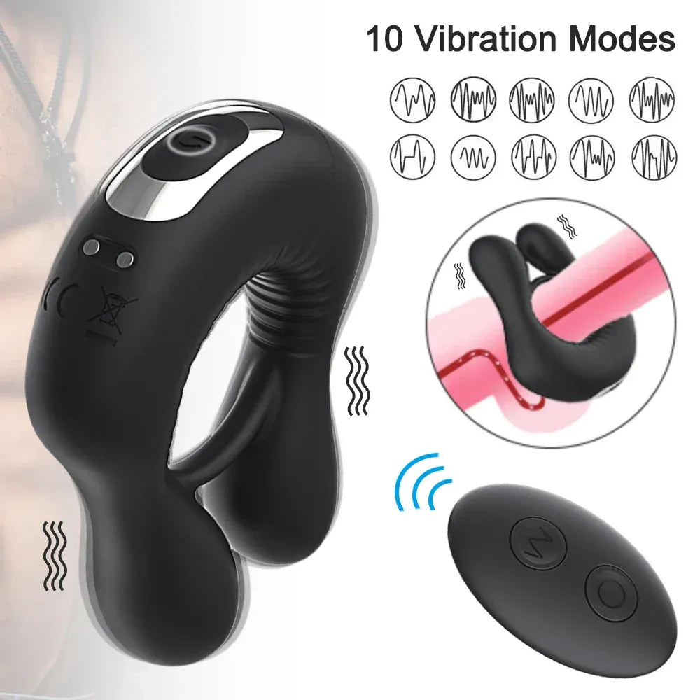 Delay Ejaculation Vibrating Cock Ring for Men-2