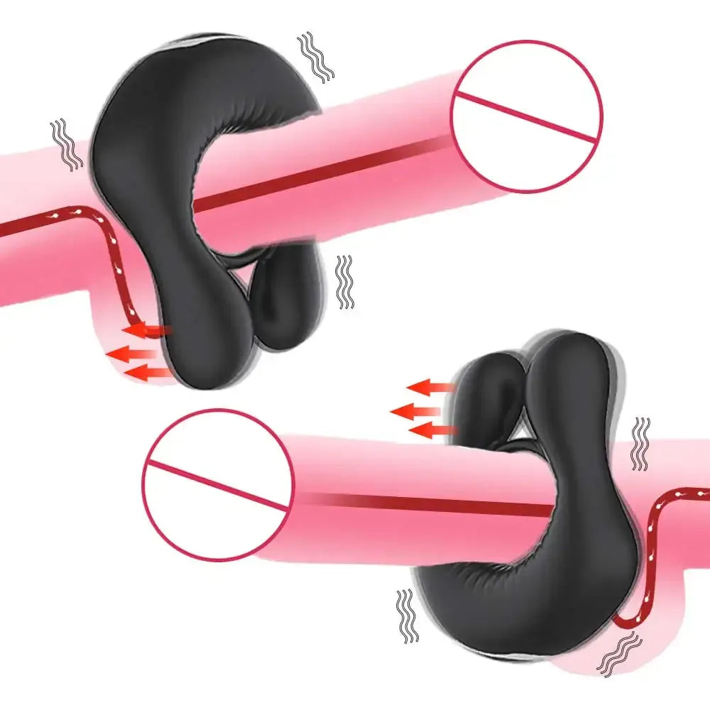 Delay Ejaculation Vibrating Cock Ring for Men-1
