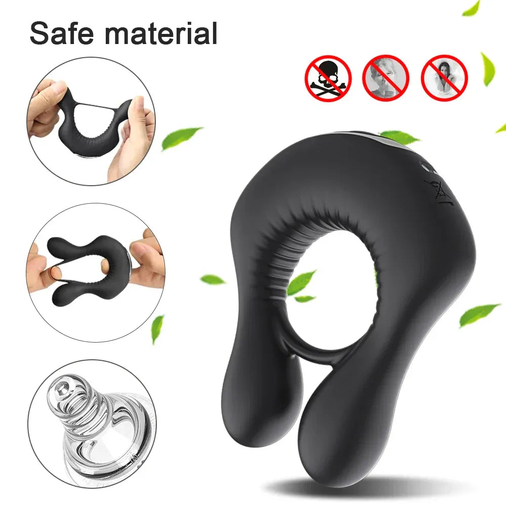 Delay Ejaculation Vibrating Cock Ring for Men-3