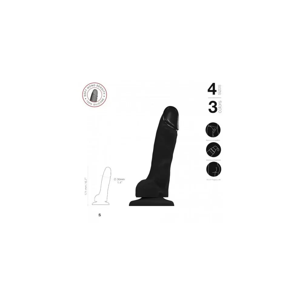 Dildo By Straponme Realistic Black S-4