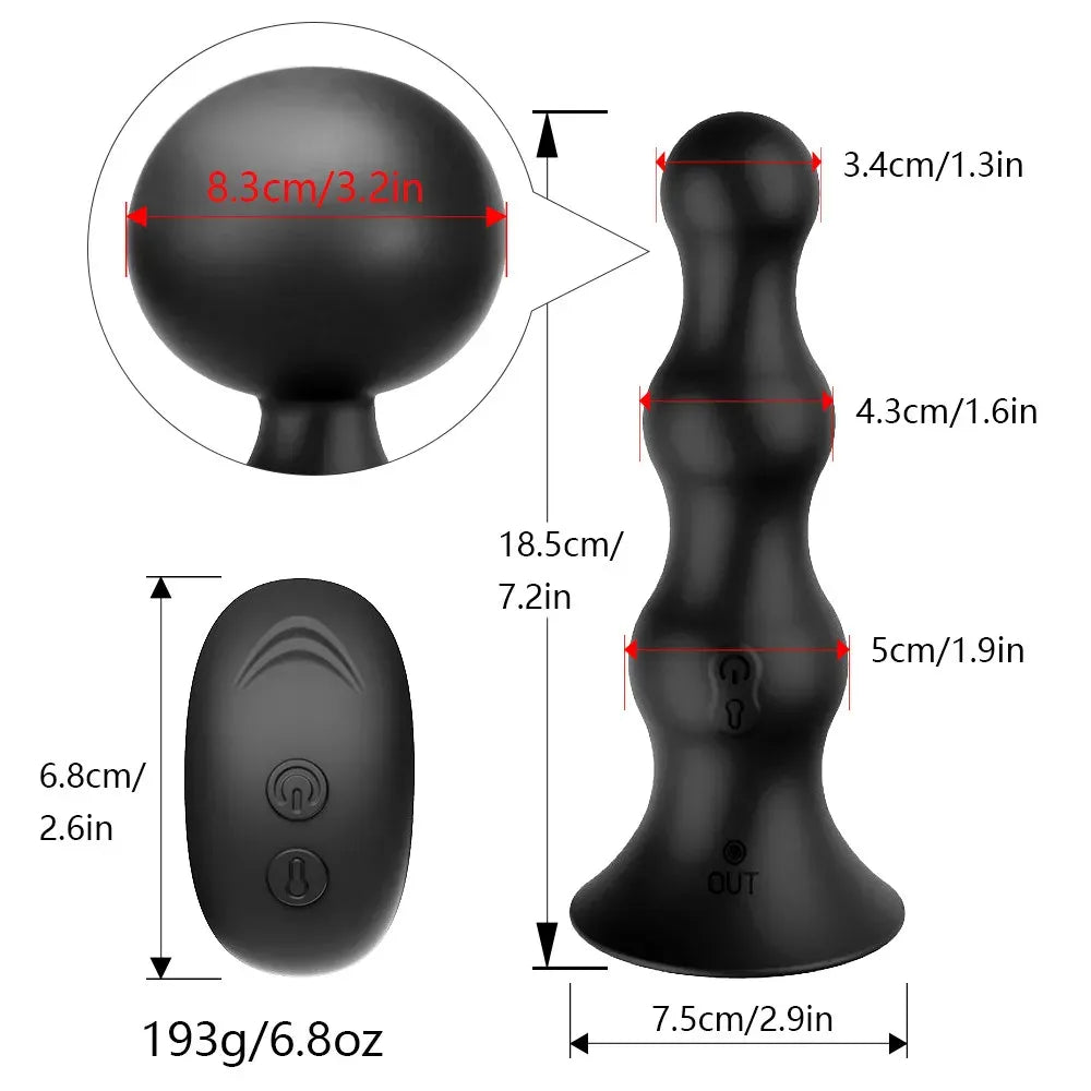 Double Motor Inflatable Anal Plug For Men-7