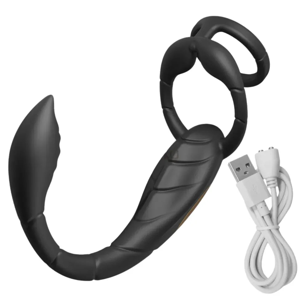 Double Ring Prostate Vibrator for Men - Delay Ejaculation-5