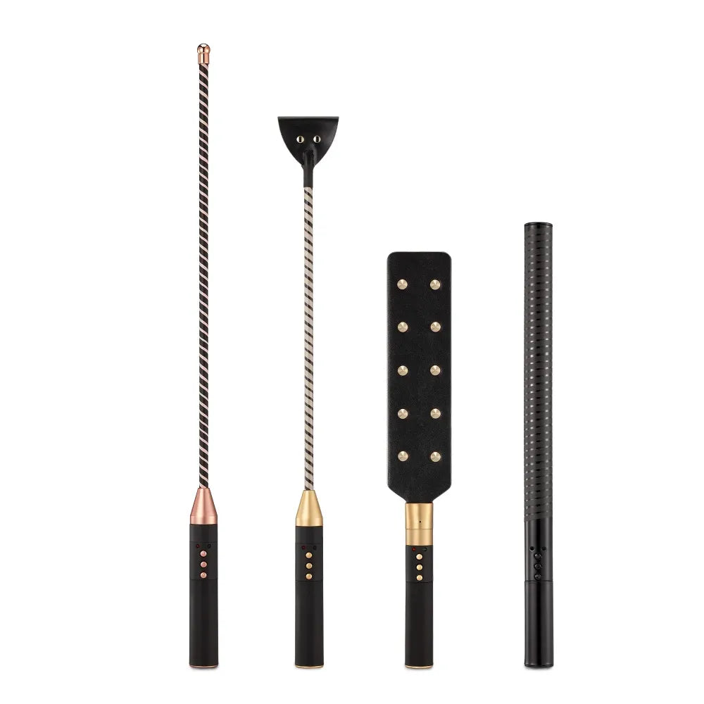 Electric Shock Bdsm Training Set Spanking Paddle Horse Whip Bat Adult Toys-0