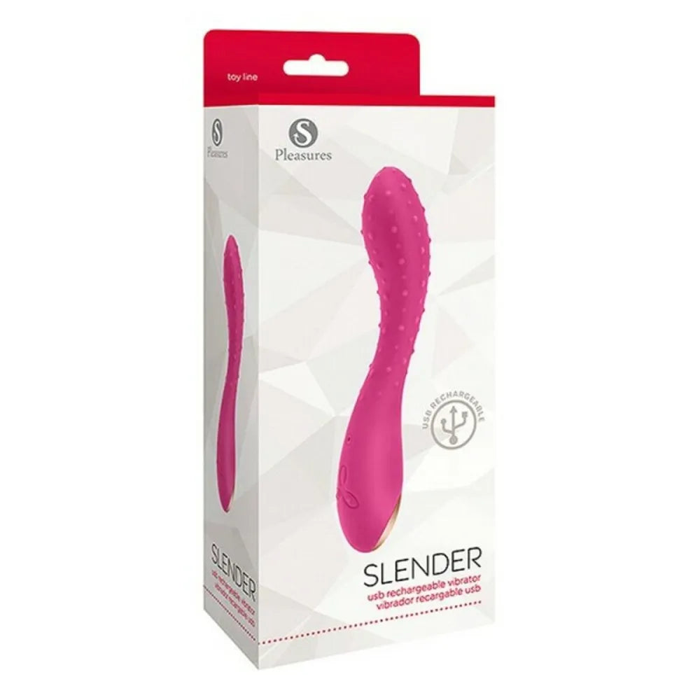 G-Spot Vibrator By S Pleasures Slender Pink-1