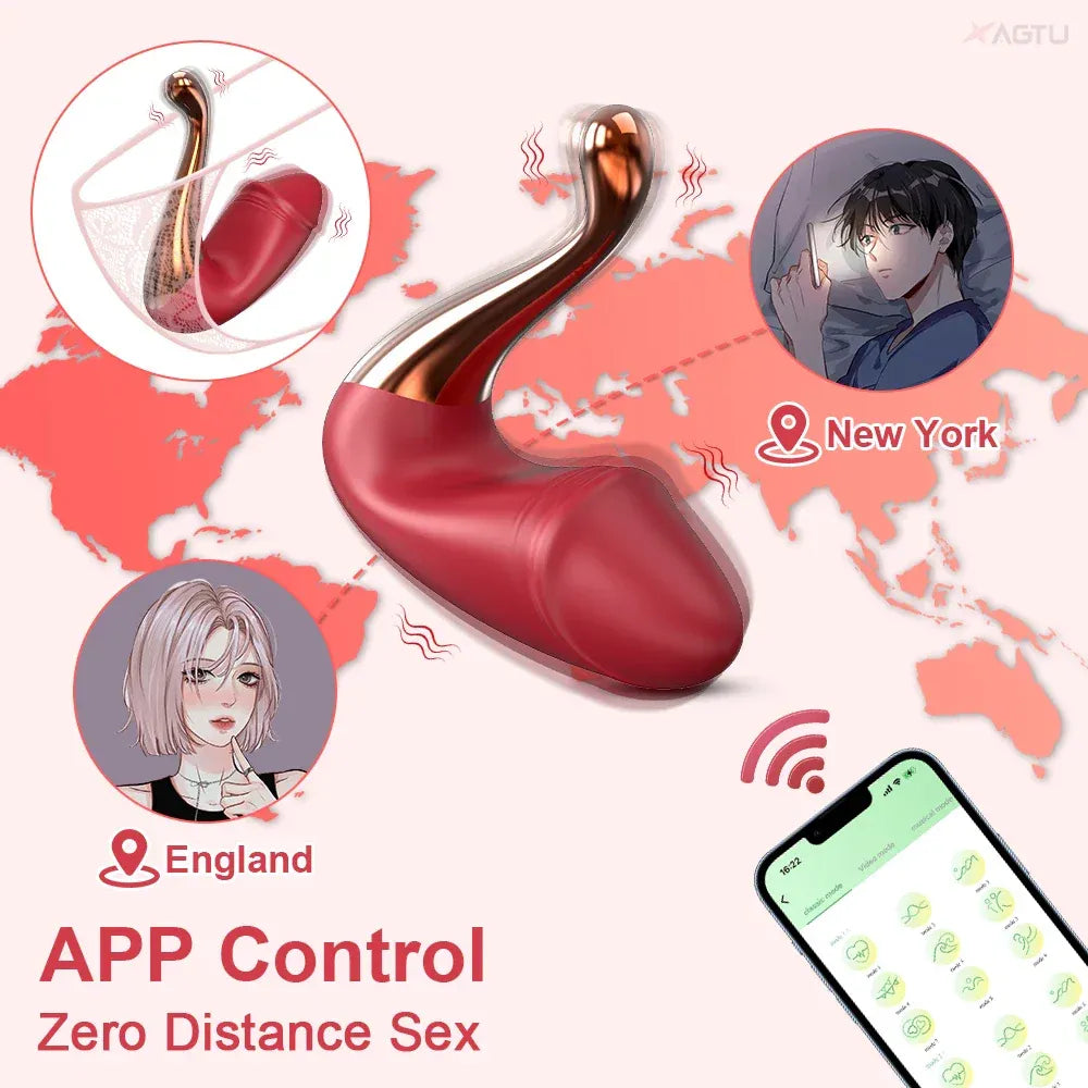 G Spot Vibrator for Women Bluetooth Remote Control Wearable Clit Stimulator-4