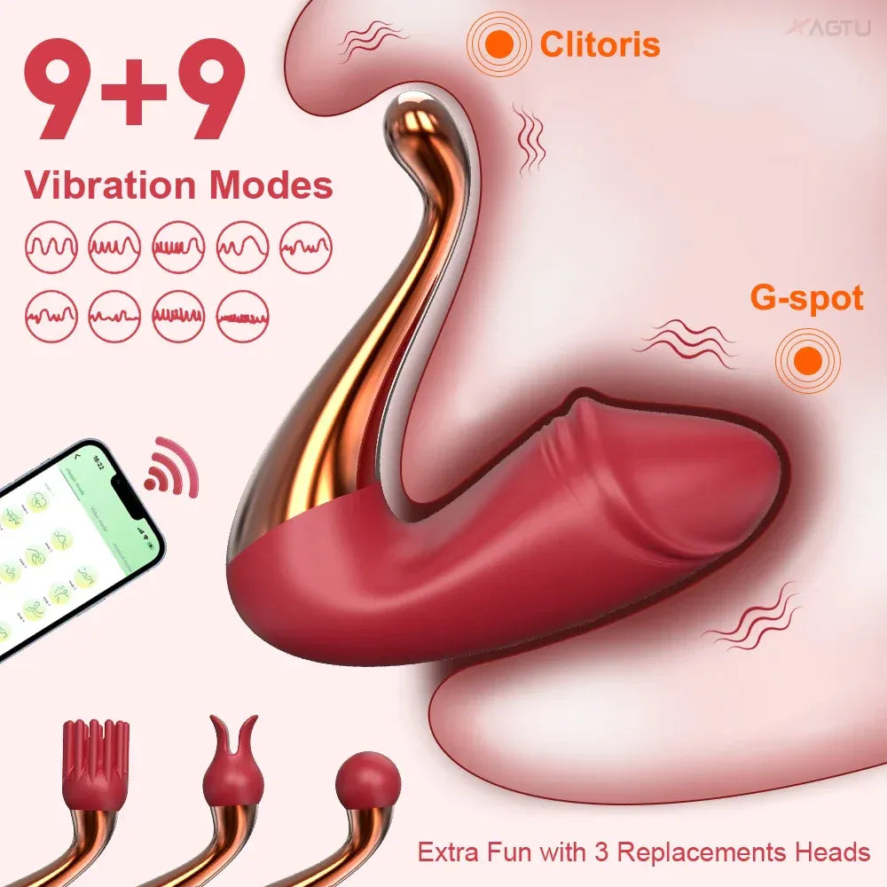 G Spot Vibrator for Women Bluetooth Remote Control Wearable Clit Stimulator-1