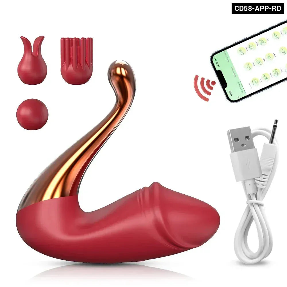 G Spot Vibrator for Women Bluetooth Remote Control Wearable Clit Stimulator-5