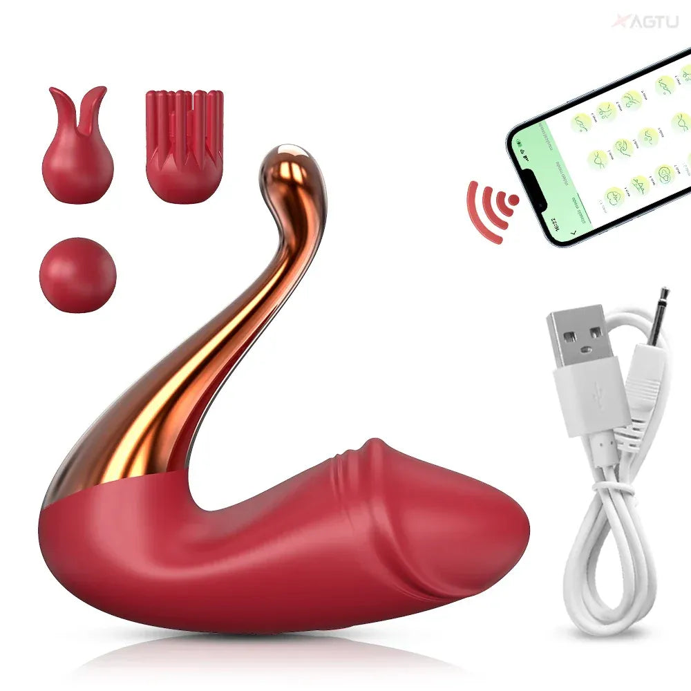 G Spot Vibrator for Women Bluetooth Remote Control Wearable Clit Stimulator-0
